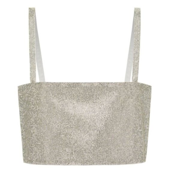 Silver Rhinestone Crop Top - Picture 3 of 3